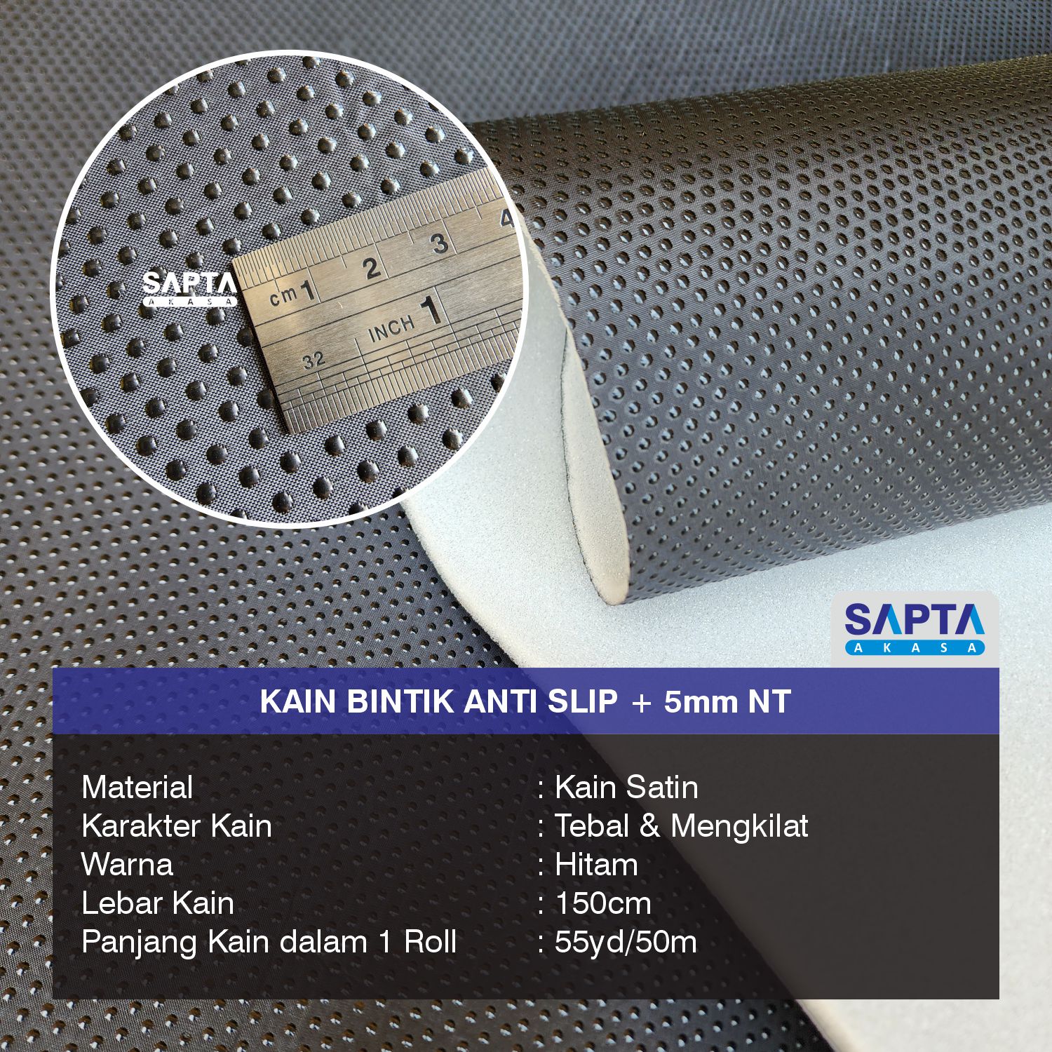 katalog bintik satin lapis busa 5mm nt